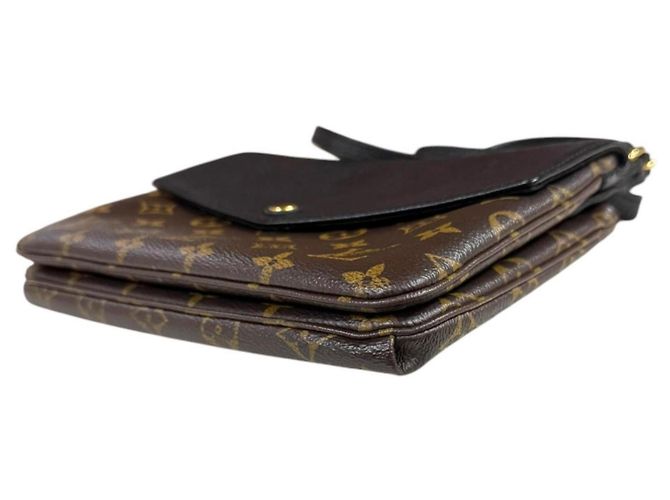 Borsa a tracolla Louis Vuitton Twice Monogram Marrone Nero - vista 6