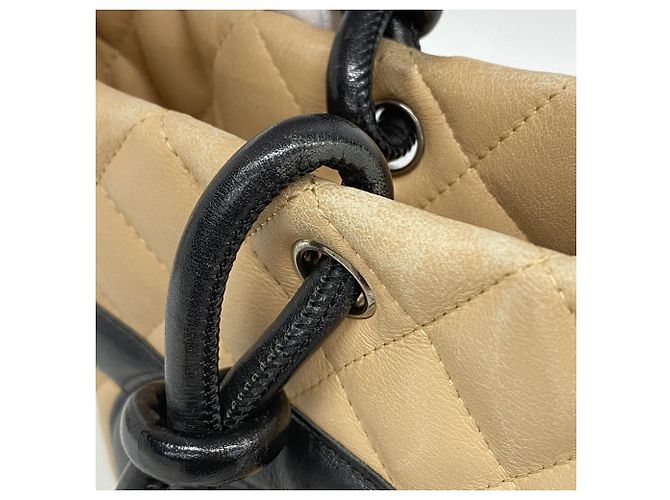 Chanel Cambon Shopper aus Lammleder Braun Schwarz - Ansicht 6