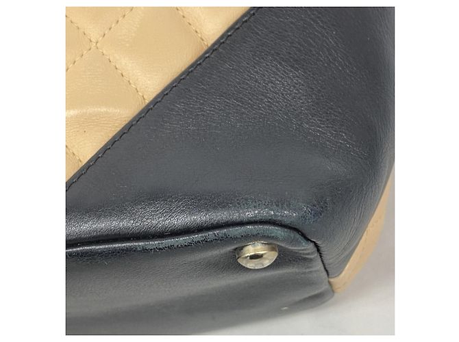 Chanel Cambon Shopper aus Lammleder Braun Schwarz - Ansicht 8