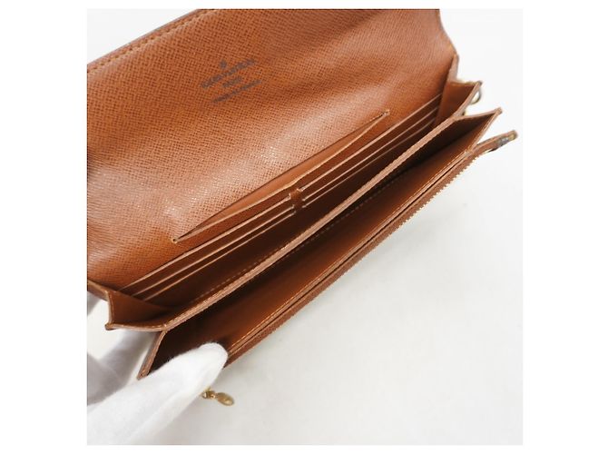 Louis Vuitton Monogram Portafoglio a Fisarmonica Lungo Marrone - vista 3