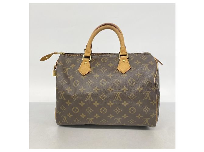 Borsa Louis Vuitton Monogram Speedy 30 M41108 Marrone - vista 11
