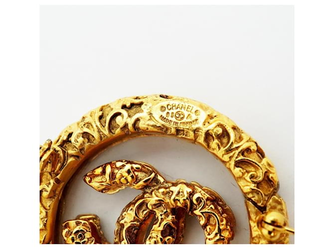 Timeless Chanel Coco Mark Circle Brosche Golden - Ansicht 4