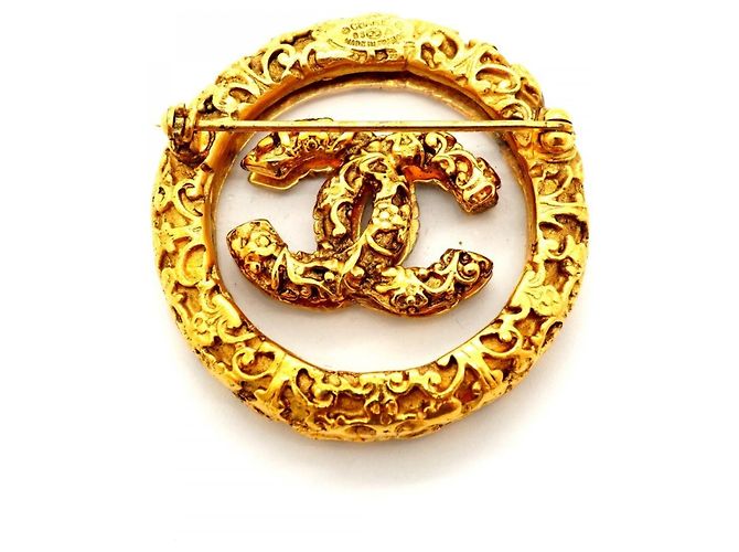 Timeless Chanel Coco Mark Circle Brosche Golden - Ansicht 5