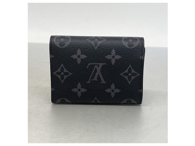 Portafoglio pieghevole Louis Vuitton in Monogram Eclipse Nero - vista 5