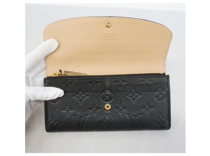 Louis Vuitton Monogram Empreinte Portefeuille Emilie Long Wallet Noir - vue 8