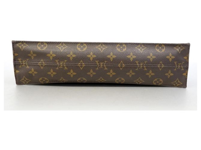 Louis Vuitton Monogram Sac Plat Tote Bag Brown - view 3