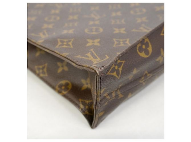 Louis Vuitton Monogram Sac Plat Tote Bag Brown - view 6