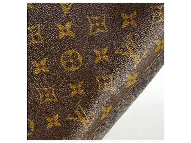 Louis Vuitton Monogram Sac Plat Tote Bag Brown - view 8
