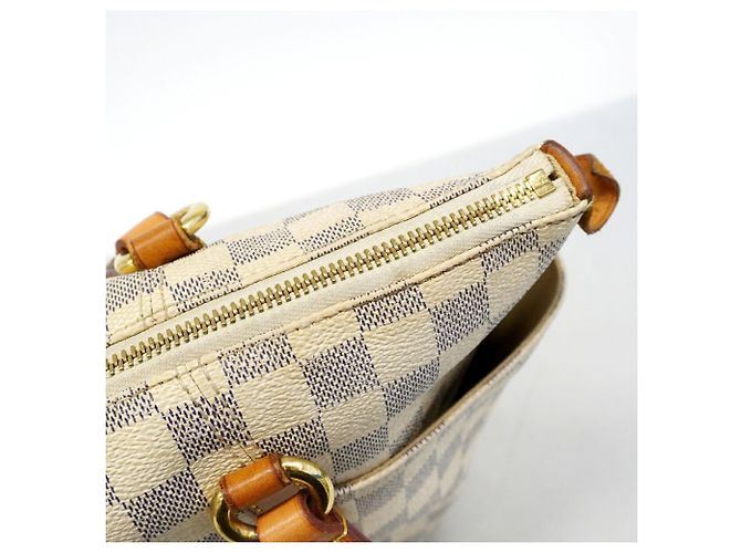 Borsa Tote Louis Vuitton Damier Azur Totally PM Bianco - vista 10