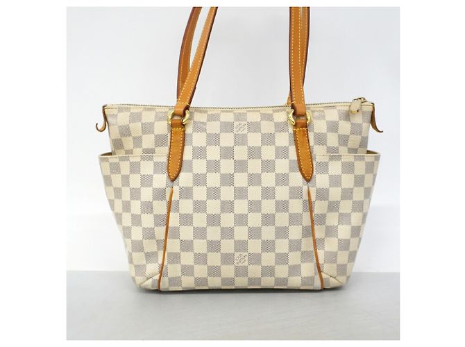 Borsa Tote Louis Vuitton Damier Azur Totally PM Bianco - vista 11