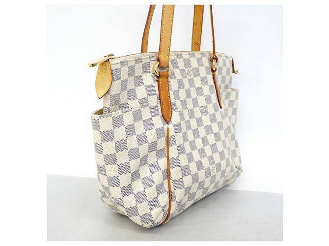 Borsa Tote Louis Vuitton Damier Azur Totally PM Bianco - vista 2
