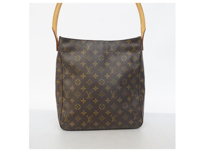 Borsa a Spalla Louis Vuitton Monogram Looping GM Marrone - vista 11