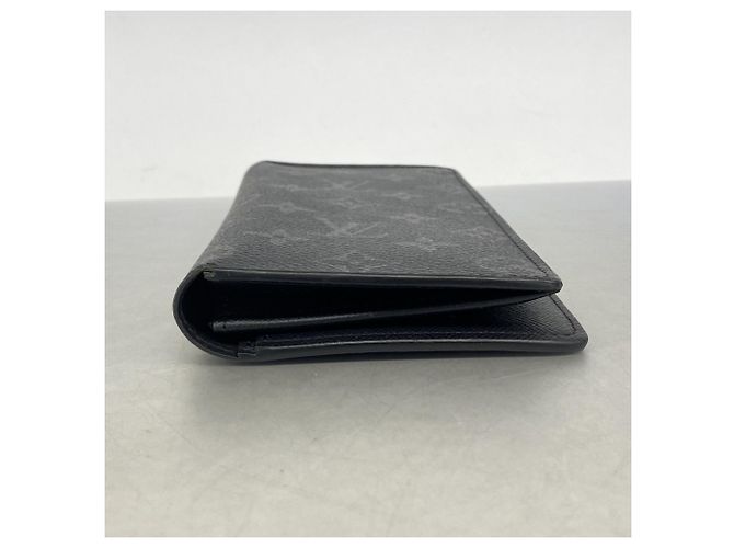 Portafoglio lungo Louis Vuitton Monogram Eclipse Brazza Nero - vista 2