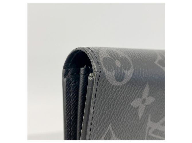 Portafoglio lungo Louis Vuitton Monogram Eclipse Brazza Nero - vista 5