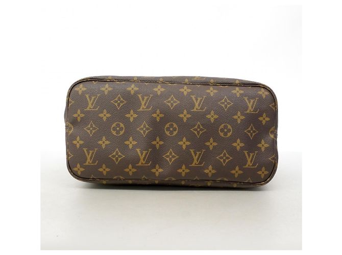 Borsa Tote Louis Vuitton Monogram Neverfull MM Marrone - vista 3