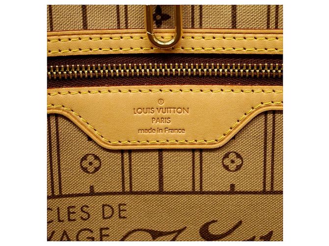 Borsa Tote Louis Vuitton Monogram Neverfull MM Marrone - vista 5