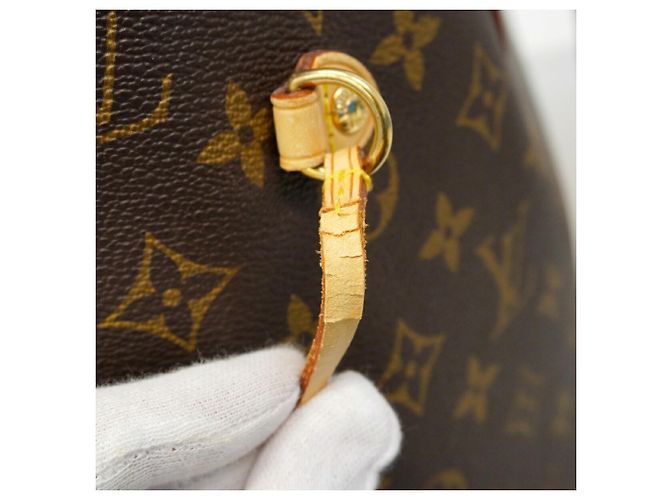 Borsa Tote Louis Vuitton Monogram Neverfull MM Marrone - vista 6