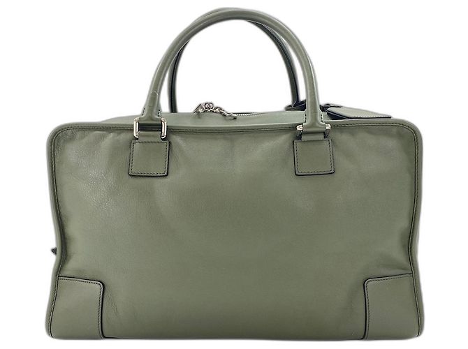 Loewe Amazona 44 Anagram Handbag in Green Leather - view 3