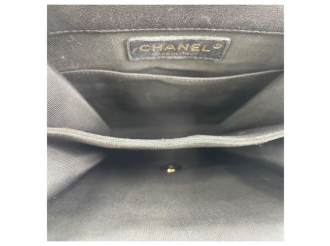 Borsa Chanel Boy in agnello nero - vista 11