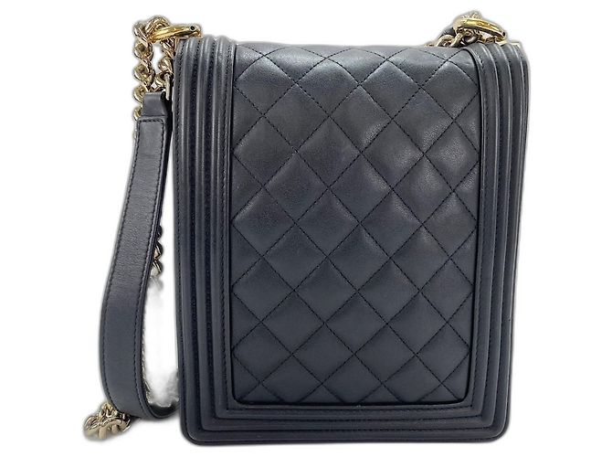 Borsa Chanel Boy in agnello nero - vista 3