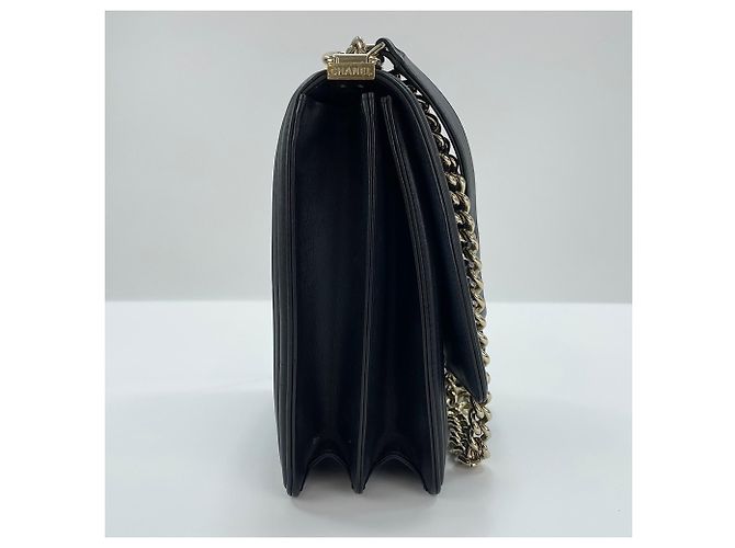 Borsa Chanel Boy in agnello nero - vista 6