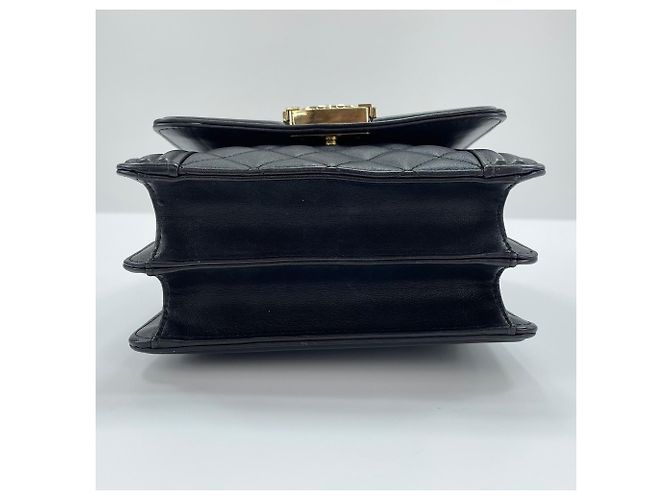 Borsa Chanel Boy in agnello nero - vista 7