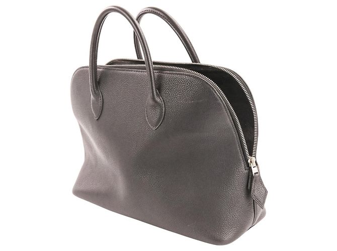 Hermès Hermes Bolide Web 30 Lederhandtasche Schwarz - Ansicht 8
