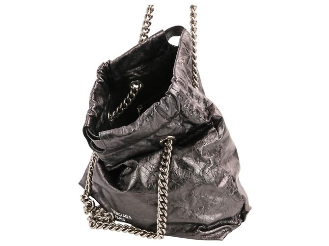 Everyday Borsa a tracolla con catena Balenciaga Crush Small Tote Argento - vista 14