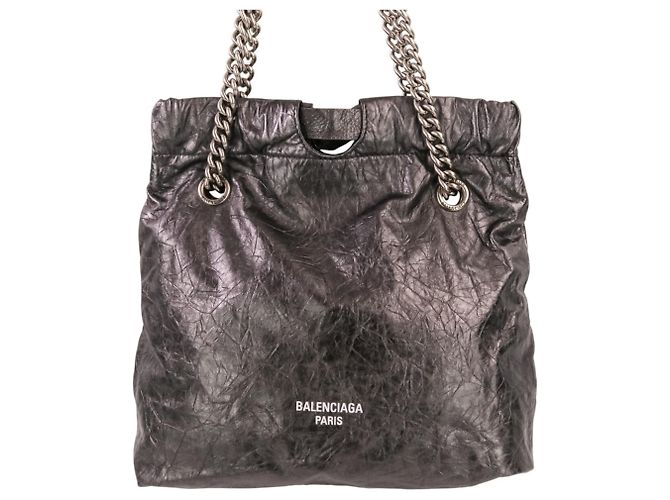 Everyday Borsa a tracolla con catena Balenciaga Crush Small Tote Argento - vista 2