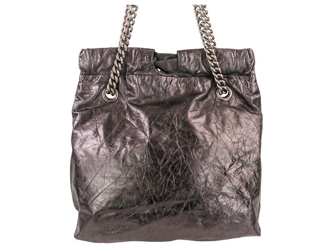 Everyday Borsa a tracolla con catena Balenciaga Crush Small Tote Argento - vista 3