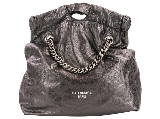 Everyday Borsa a tracolla con catena Balenciaga Crush Small Tote Argento - vista 4