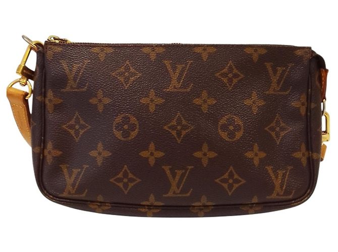 Borsa a tracolla Louis Vuitton Monogram Pochette Marrone Monogramma - vista 2