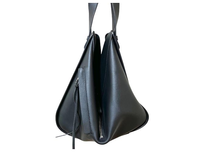 Borsa a tracolla in pelle Loewe Hammock Small Nero - vista 3