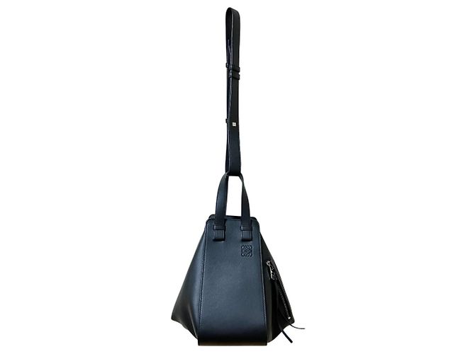 Borsa a tracolla in pelle Loewe Hammock Small Nero - vista 4