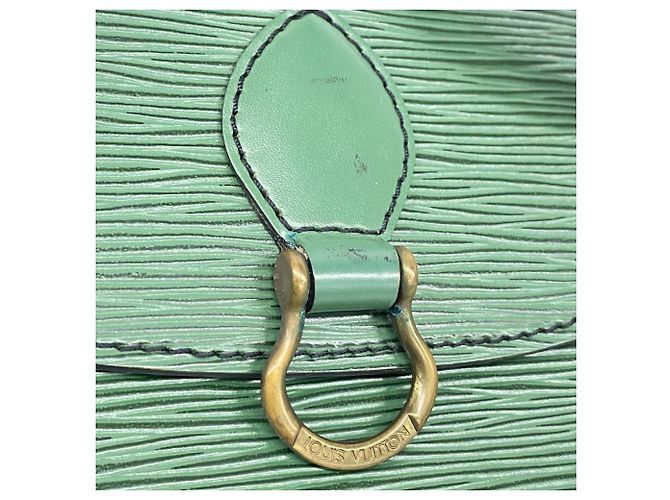 Borsa a tracolla Louis Vuitton Epi Saint Cloud in verde Borneo - vista 10