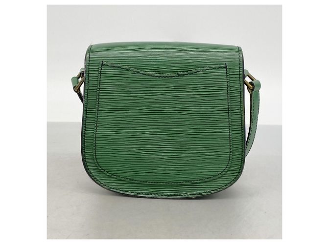 Borsa a tracolla Louis Vuitton Epi Saint Cloud in verde Borneo - vista 12