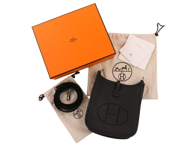 Hermès Borsa a tracolla Hermes Evelyne TPM Nero - vista 12