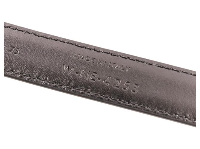 Céline Cinto estreito de couro com fivela Triomphe Celine Preto - vista 11