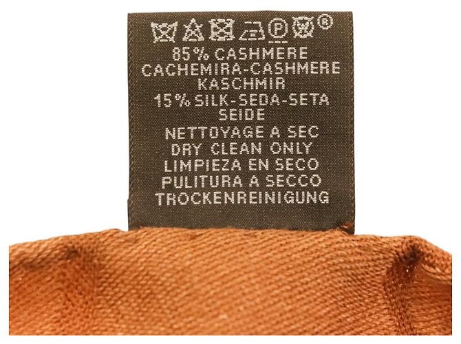 Hermès Stola grande in cashmere e seta New Libris Hermes Cammello - vista 10