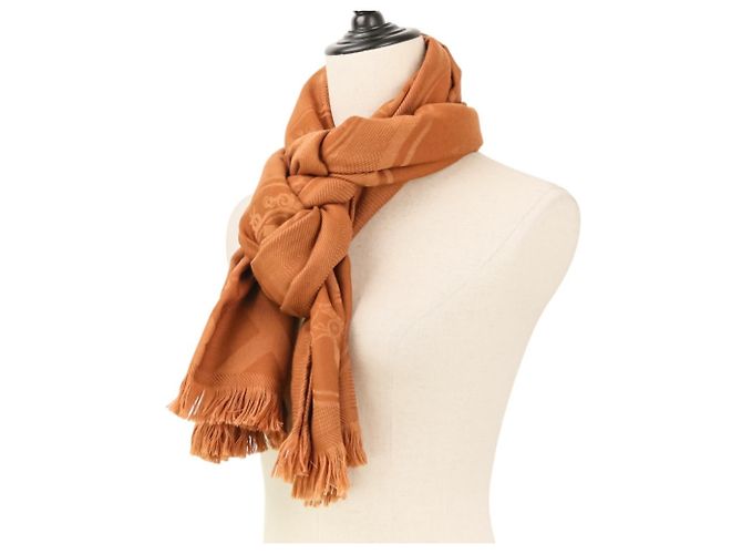 Hermès Stola grande in cashmere e seta New Libris Hermes Cammello - vista 7