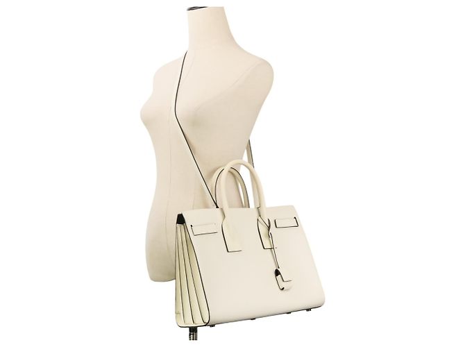 Yves Saint Laurent Sac de Jour Small 2-way Shoulder Tote Bag Crudo - vista 10