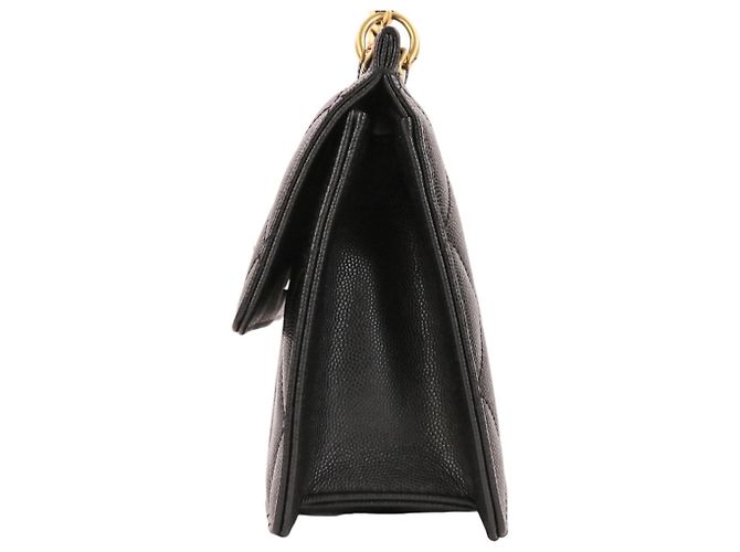 Timeless Borsa a tracolla Chanel Coco Mark Matelassé Caviar Skin Small Flap Chain Nero - vista 4