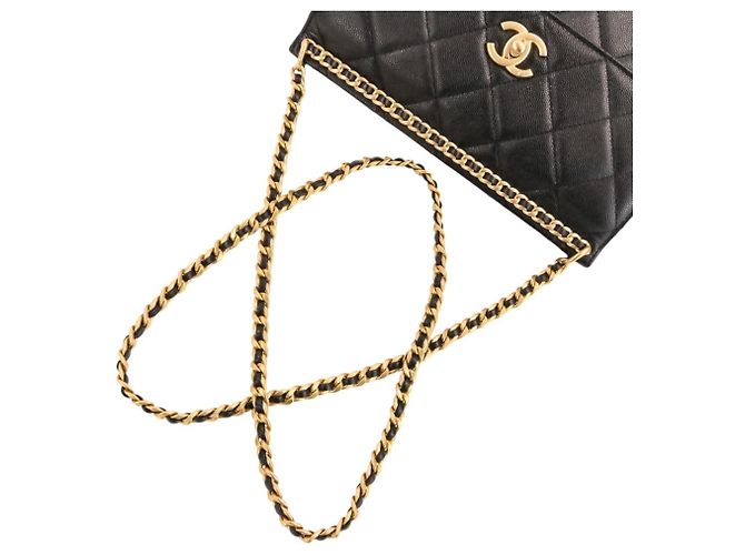 Timeless Borsa a tracolla Chanel Coco Mark Matelassé Caviar Skin Small Flap Chain Nero - vista 6