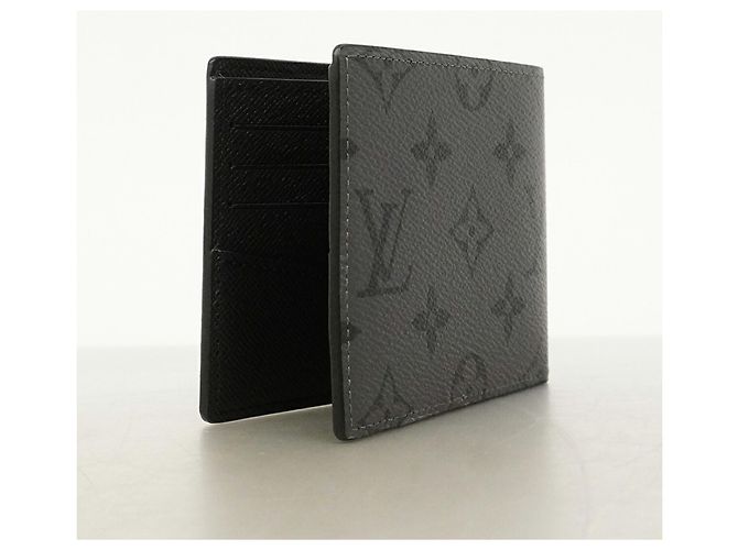 Portafoglio Slender Louis Vuitton Monogram Eclipse Reverse Marrone Nero - vista 2