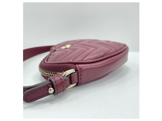 Borsa Gucci GG Marmont Heart Bordò - vista 3