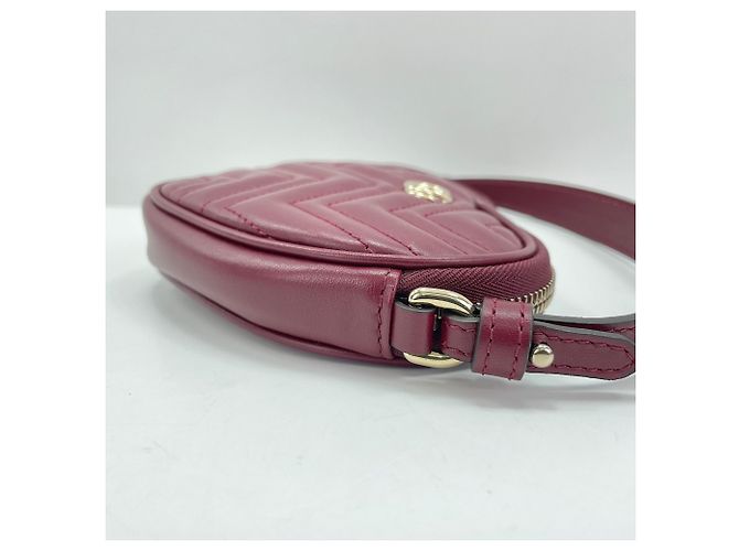 Borsa Gucci GG Marmont Heart Bordò - vista 4