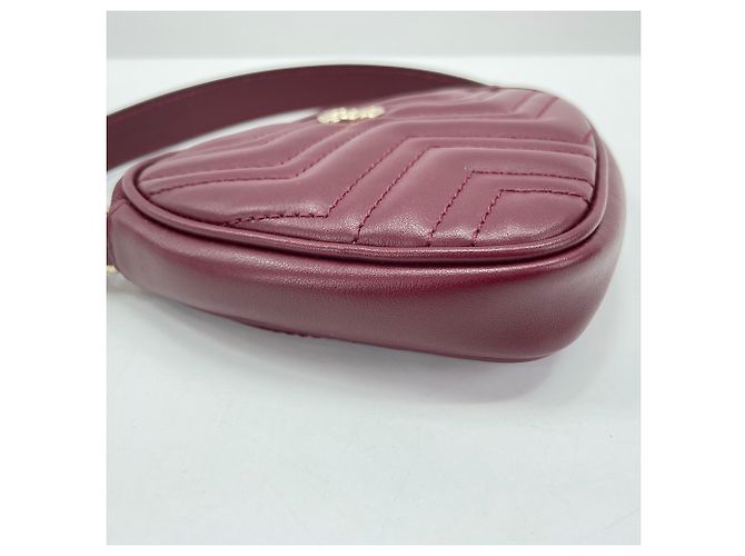 Borsa Gucci GG Marmont Heart Bordò - vista 6