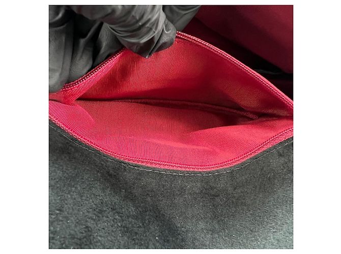 Borsa a Spalla Chanel Matelassé Velvet Nero - vista 14