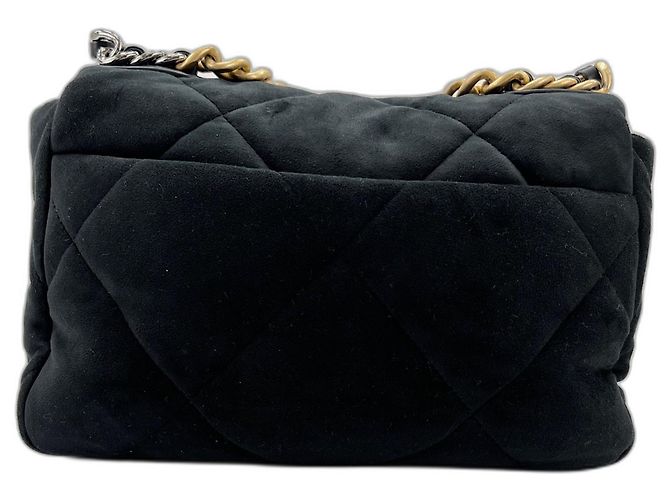 Borsa a Spalla Chanel Matelassé Velvet Nero - vista 3