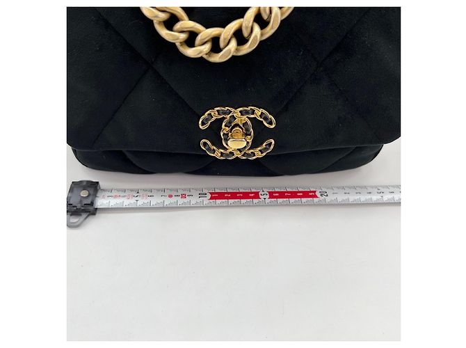 Borsa a Spalla Chanel Matelassé Velvet Nero - vista 4